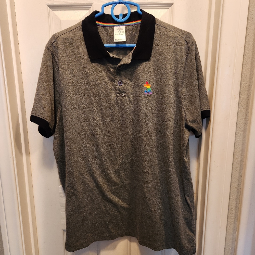 Disney rainbow mickey pride polo shirt size XL nwot